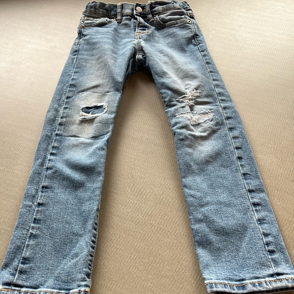 Old Navy lightly destructed Karate Slim Jeans with adjustable waist